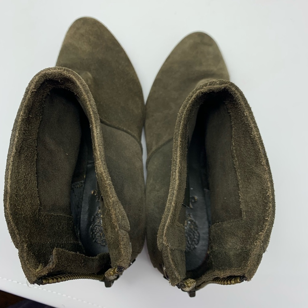 Vince Camuto Boot Cinza Army Green Studded Ankle - Picture 7 of 10